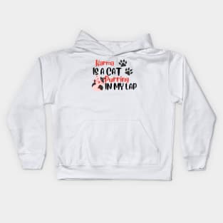 Karma is a cat purring in my lap - Midnights Taylor Swift lyric Kids Hoodie